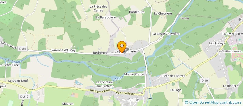 localisation de l'entreprise LA SABLONNIERE  SACHE