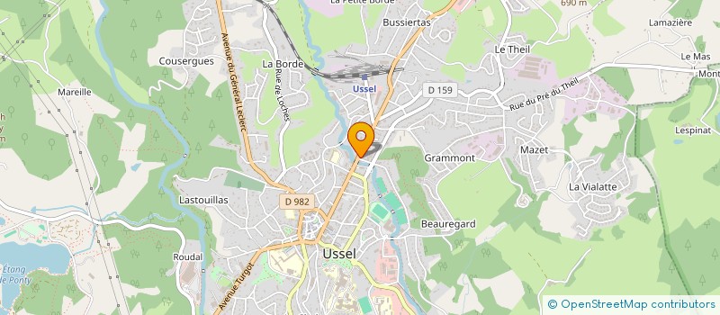 localisation de l'entreprise LA SABOTIERE  USSEL