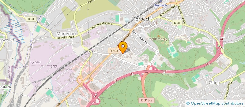 localisation de l'entreprise LA SABRETACHE à FORBACH