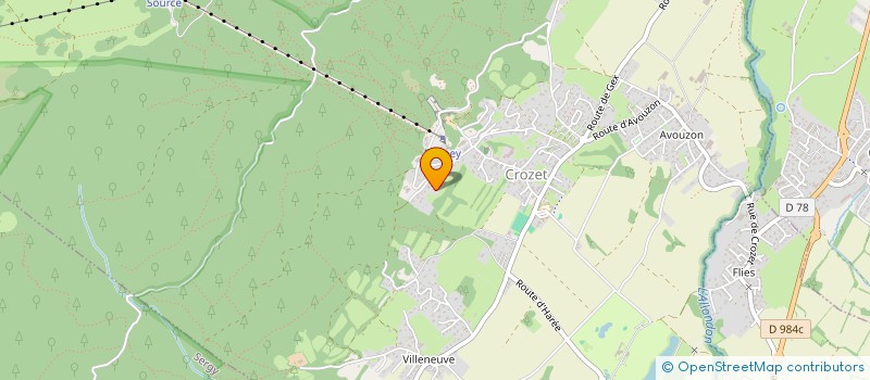 localisation de l'entreprise LA SACLYM à CROZET