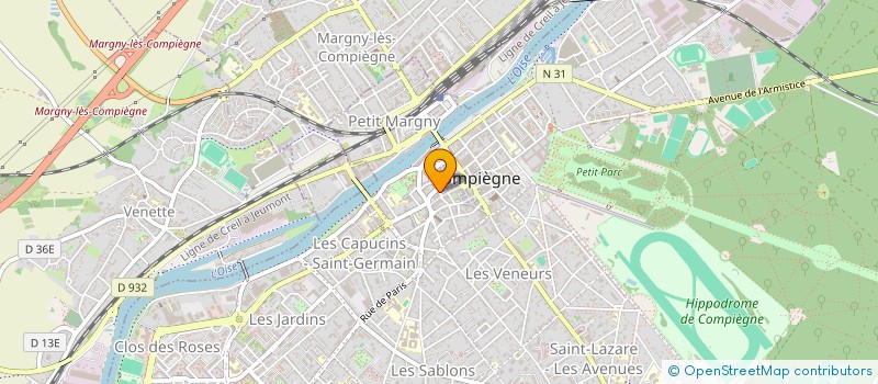 localisation de l'entreprise LA SACOCHE à COMPIEGNE