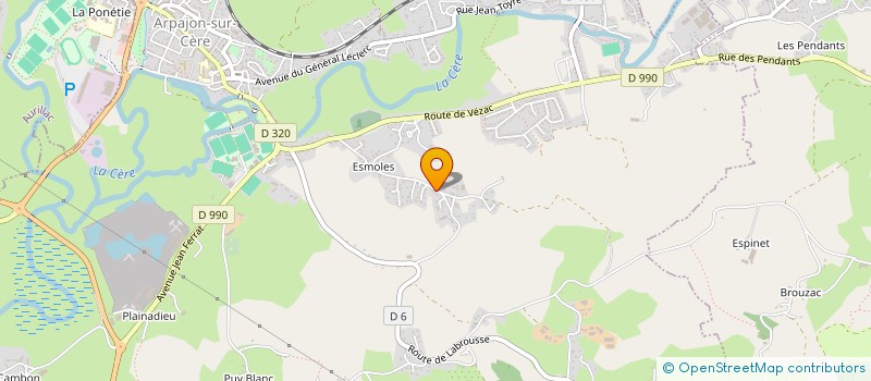 localisation de l'entreprise LA SAGE FEMME à ARPAJON-SUR-CERE