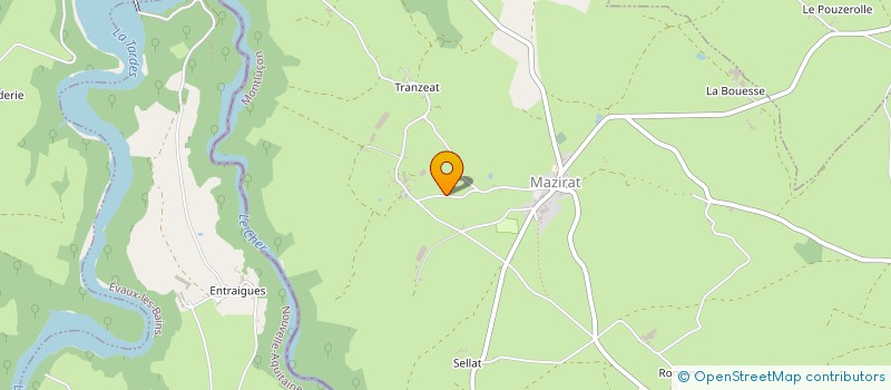localisation de l'entreprise LA SAGNE  MAZIRAT
