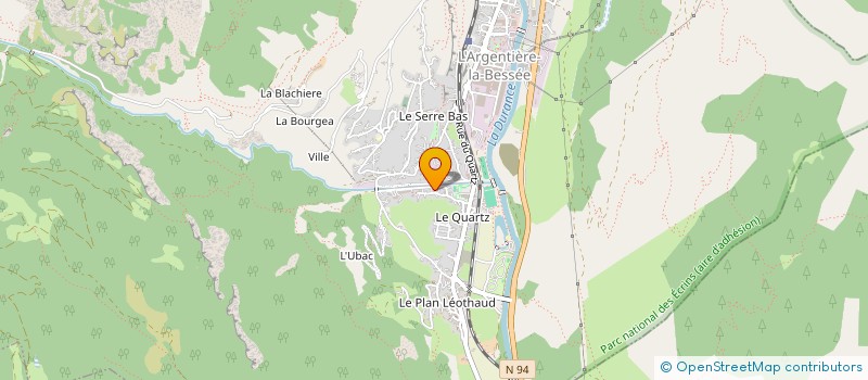 localisation de l'entreprise LA SAILLANDERIE  L'ARGENTIERE-LA-BESSEE