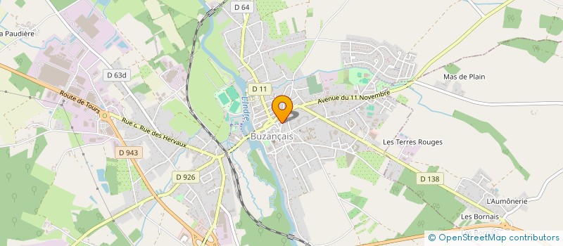 localisation de l'entreprise LA SAINT HONORE COL VACANCES à BUZANCAIS