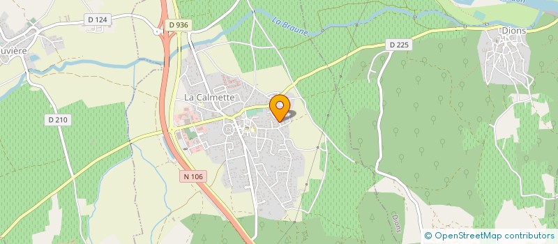 localisation de l'entreprise LA SAINT HUBERT  LA CALMETTE