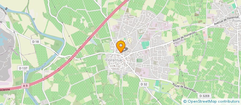 localisation de l'entreprise LA SAINT HUBERT  FLORENSAC