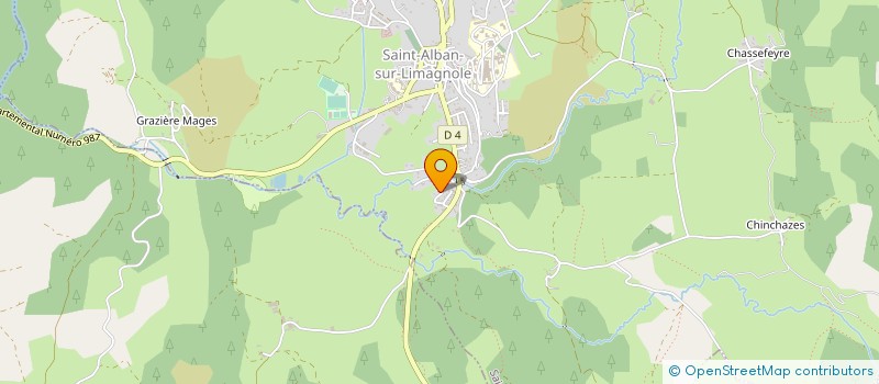 localisation de l'entreprise LA SAINT-HUBERT DE LA PIERRE PLANTEE  SAINT-ALBAN-SUR-LIMAGNOLE
