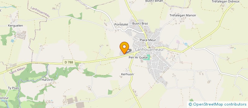 localisation de l'entreprise LA SAINT HUBERT DE LANHOUARNEAU  LANHOUARNEAU