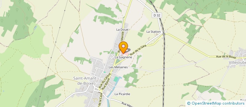localisation de l'entreprise LA SAINTAMANTOISE à SAINT-AMANT-DE-BOIXE