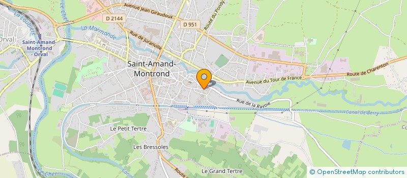 localisation de l'entreprise LA SAINTE AMANDOISE DU BOIS à SAINT-AMAND-MONTROND