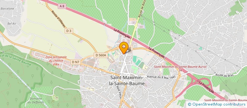 localisation de l'entreprise LA SAINTE BAUME  SEILLONS SOURCE D'ARGENS