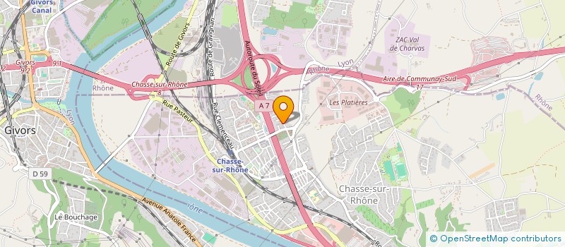 localisation de l'entreprise LA SAINTE VICTOIRE  CHASSE-SUR-RHONE