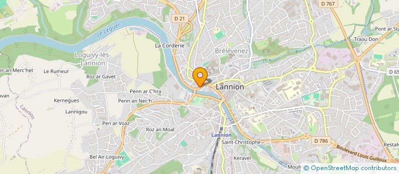 localisation de l'entreprise LA SAISON DES FLEURS à LANNION
