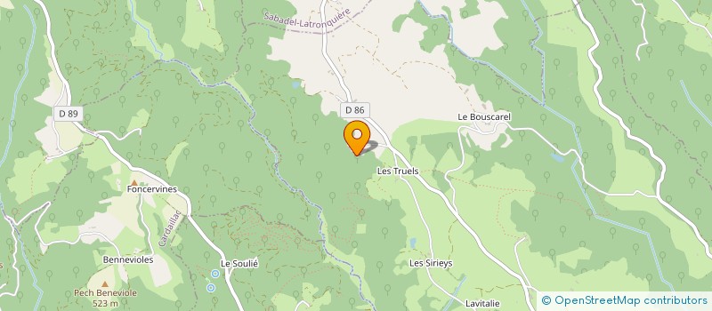 localisation de l'entreprise LA SALABERTIE  BAGNAC-SUR-CELE