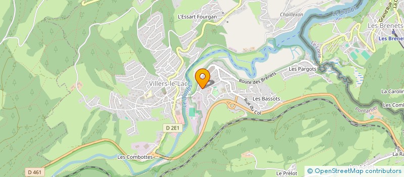 localisation de l'entreprise LA SALAMANDRE  VILLERS-LE-LAC