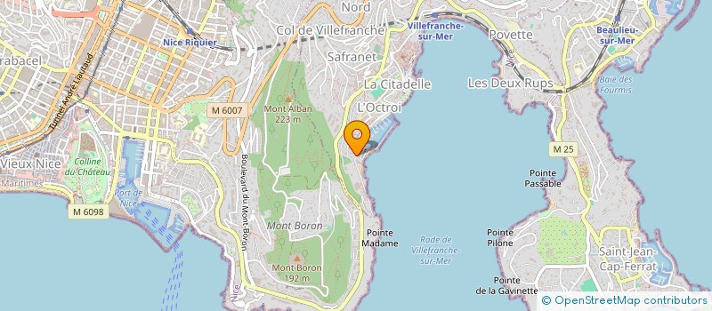 localisation de l'entreprise LA SALAMANDRE à VILLEFRANCHE SUR MER