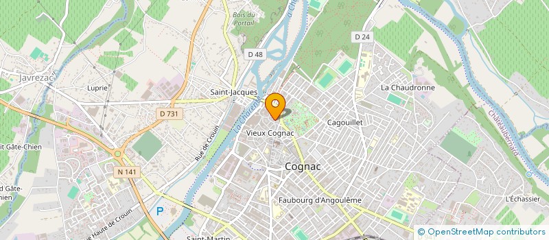localisation de l'entreprise LA SALAMANDRE à COGNAC
