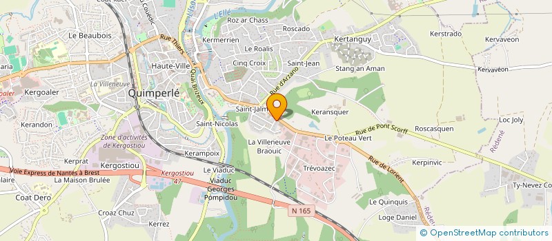 localisation de l'entreprise LA SALINE  QUIMPERLE