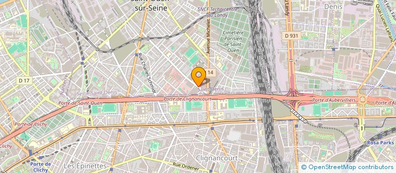 localisation de l'entreprise LA SALLE DES COFFRES à SAINT-OUEN-SUR-SEINE