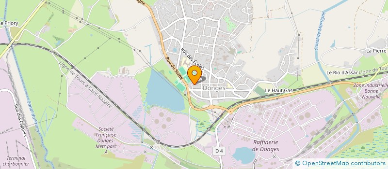 localisation de l'entreprise LA SALORGE  DONGES