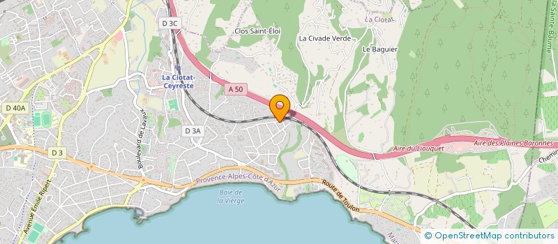 localisation de l'entreprise LA SANDRINE à LA CIOTAT