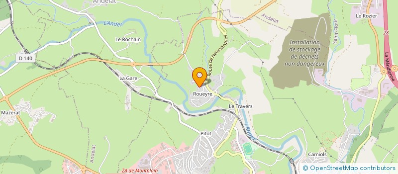 localisation de l'entreprise LA SANFLOGYM à SAINT-FLOUR