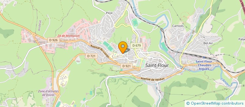 localisation de l'entreprise LA SANFLORAINE ATHLETISME à SAINT-FLOUR