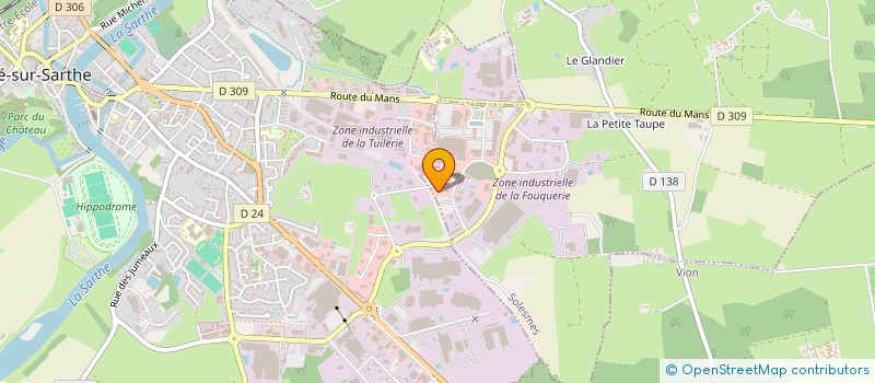 localisation de l'entreprise LA SANGUINIERE à SABLE SUR SARTHE