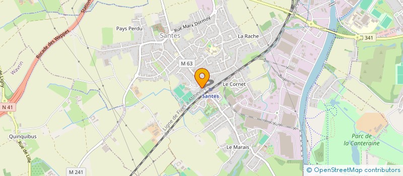 localisation de l'entreprise LA SANTOISE  SANTES