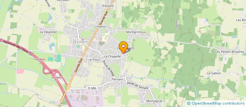 localisation de l'entreprise LA SAPALE  FEILLENS