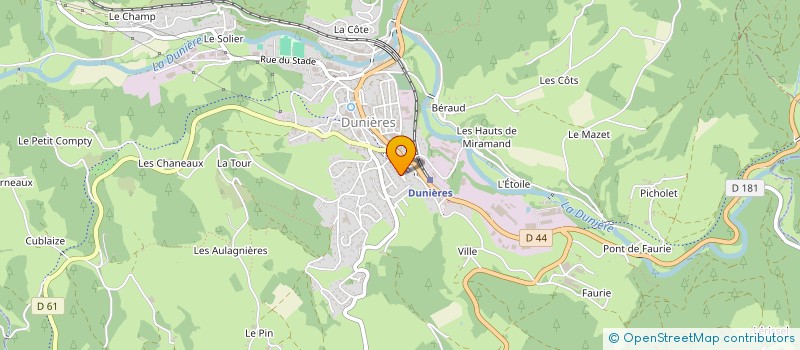 localisation de l'entreprise LA SAPAUDIA AUVERGNE  DUNIERES