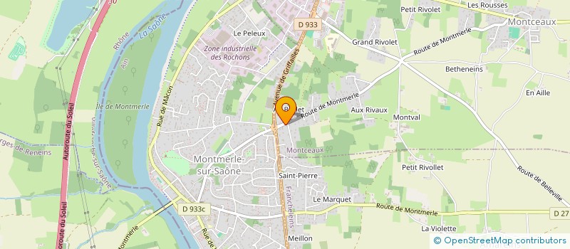 localisation de l'entreprise LA SAPINIERE  MONTCEAUX