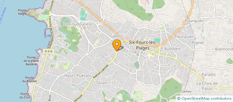 localisation de l'entreprise LA SAPINIERE à SIX-FOURS-LES-PLAGES