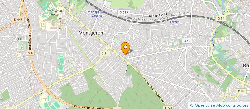 localisation de l'entreprise LA SARAZINE à MONTGERON