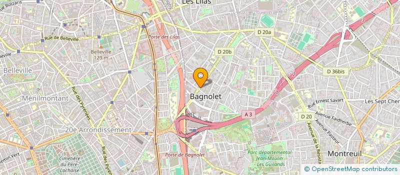 localisation de l'entreprise LA SARDINE BLEUE à BAGNOLET