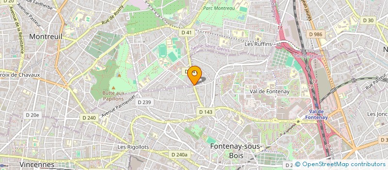 localisation de l'entreprise LA SARL PACHA 1 à FONTENAY-SOUS-BOIS