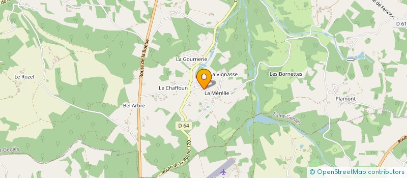 localisation de l'entreprise LA SARLADAISE DE BRASSERIE  SAINT-GENIES