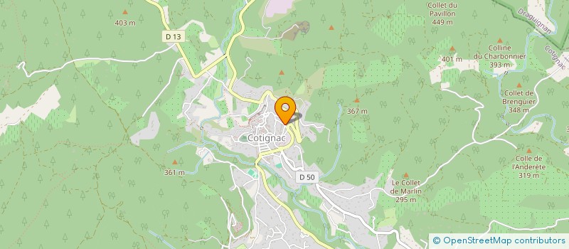 localisation de l'entreprise LA SARRAZINE à COTIGNAC