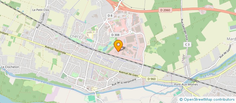 localisation de l'entreprise LA SAUGE  CHECY