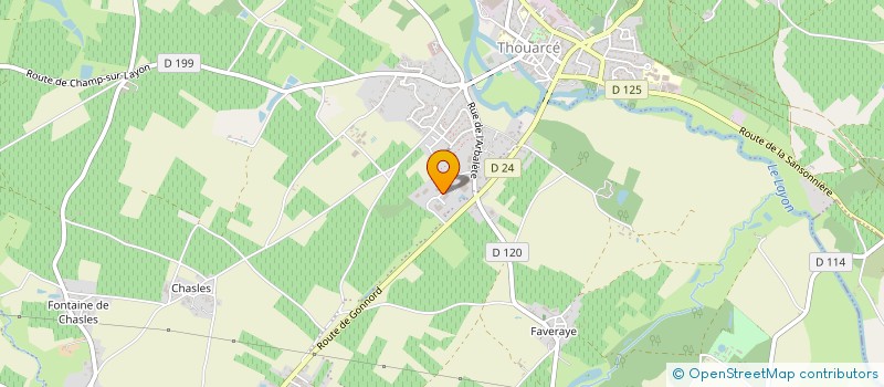 localisation de l'entreprise LA SAULAIE  BELLEVIGNE-EN-LAYON