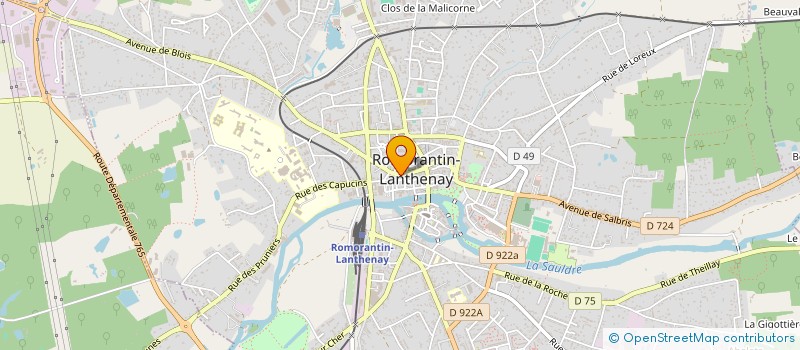 localisation de l'entreprise LA SAULDRE  ROMORANTIN-LANTHENAY