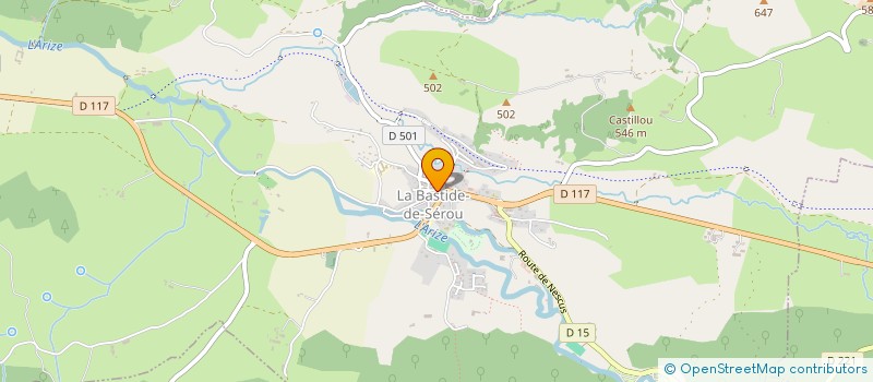 localisation de l'entreprise LA SAUTERELLE à LA BASTIDE-DE-SEROU
