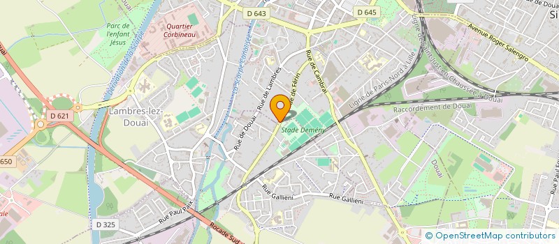 localisation de l'entreprise LA SAUVAGINE à DOUAI