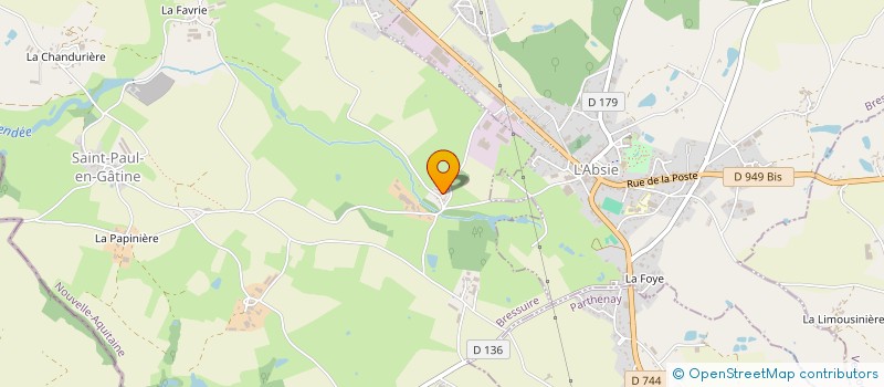 localisation de l'entreprise LA SAVARIERE  MONCOUTANT-SUR-SEVRE