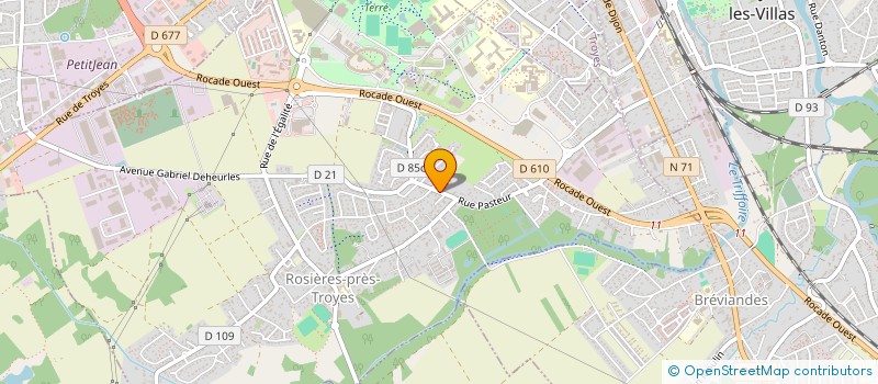 localisation de l'entreprise LA SAVINIENNE DE SERRURERIE à ROSIERES-PRES-TROYES