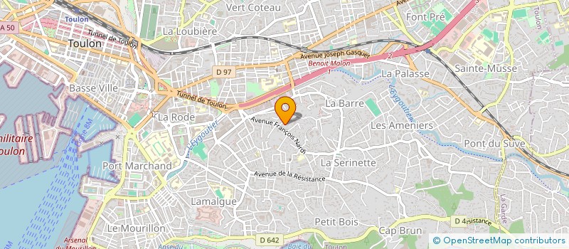 localisation de l'entreprise LA SCALA à TOULON