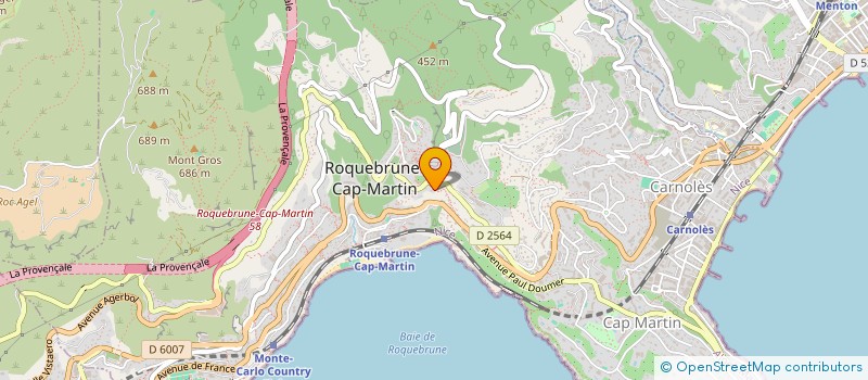 localisation de l'entreprise LA SCAMPOLO à ROQUEBRUNE-CAP-MARTIN