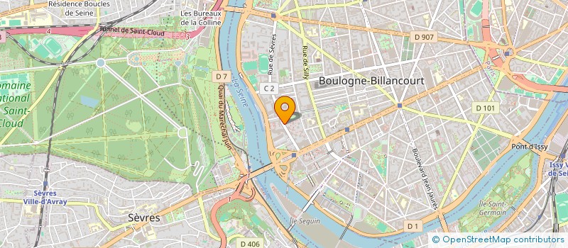 localisation de l'entreprise LA SCENE IMAGINAIRE - ASSOCIATION ARTISTIQUE D'EVEIL ET D'APPRENTISSAGE AU CHANT EN SCENE à BOULOGNE-BILLANCOURT