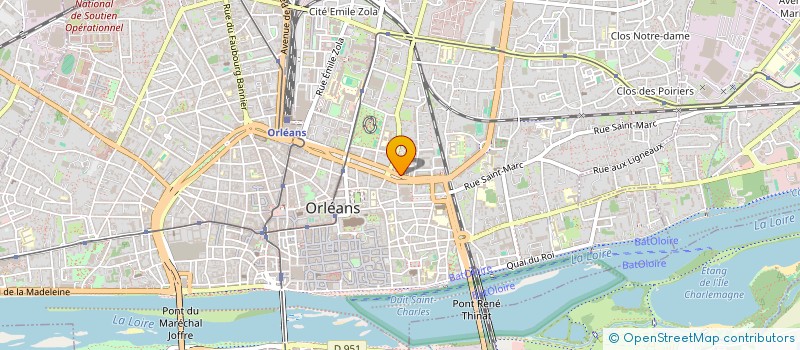 localisation de l'entreprise LA SCENE NATIONALE D'ORLEANS - THEATRE D'ORLEANS  ORLEANS